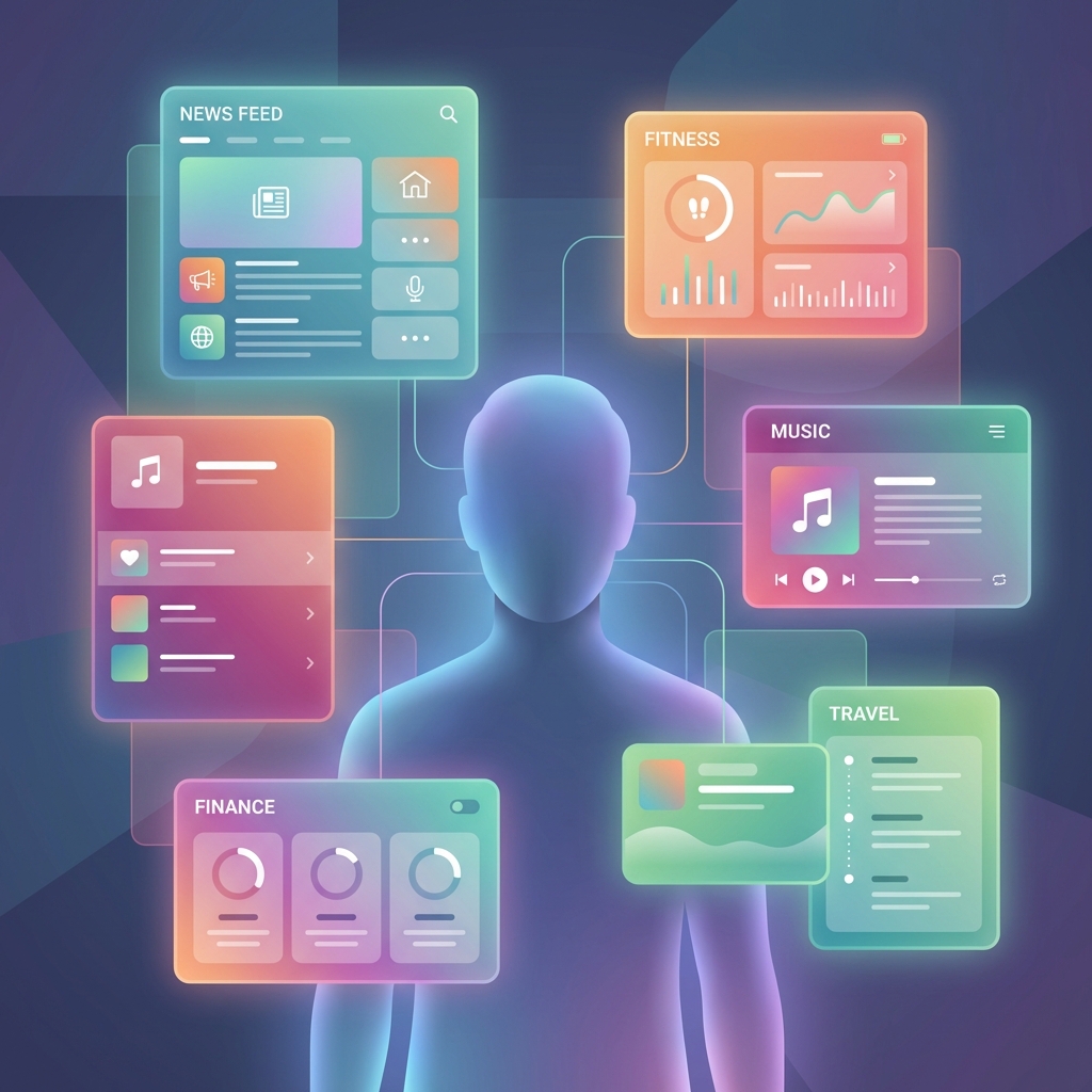 Segment of one design illustration showing tailored screens