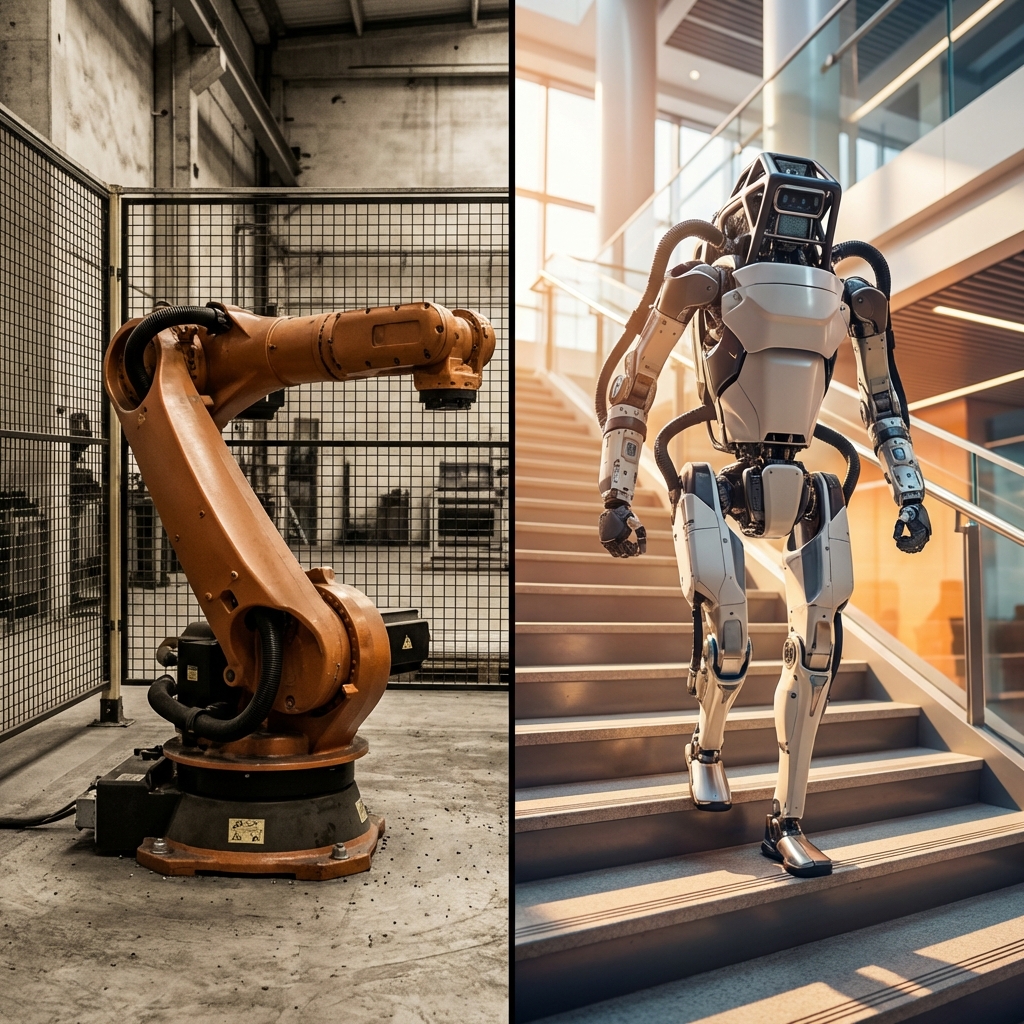 Humanoid Robot vs Industrial Arm Comparison